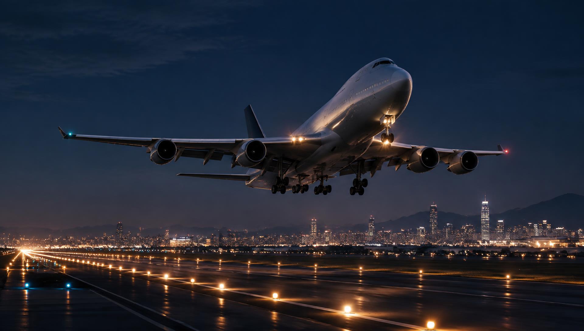 Aeronave em operação internacional durante a noite